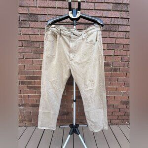 Levis 505 Jeans Mens 40 X 30 Khaki Straight Leg Tan Denim Casual Classic Pants